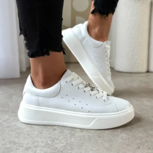 klasyczne białe adidasy skóra naturalna