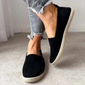 LULA 52 czarne materiałowe espadryle