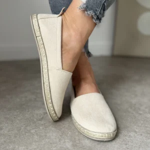 LULA 52 beżowe materiałowe espadryle