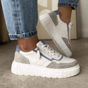 LULA 59 białe skórzane sneakersy