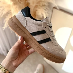 Adidasy damskie LULA 97 beżowe – sneakersy z naturalnego zamszu.