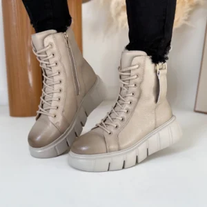 Wnętrze buta LULA 150 – ocieplane skórzane adidasy damskie z filcem"